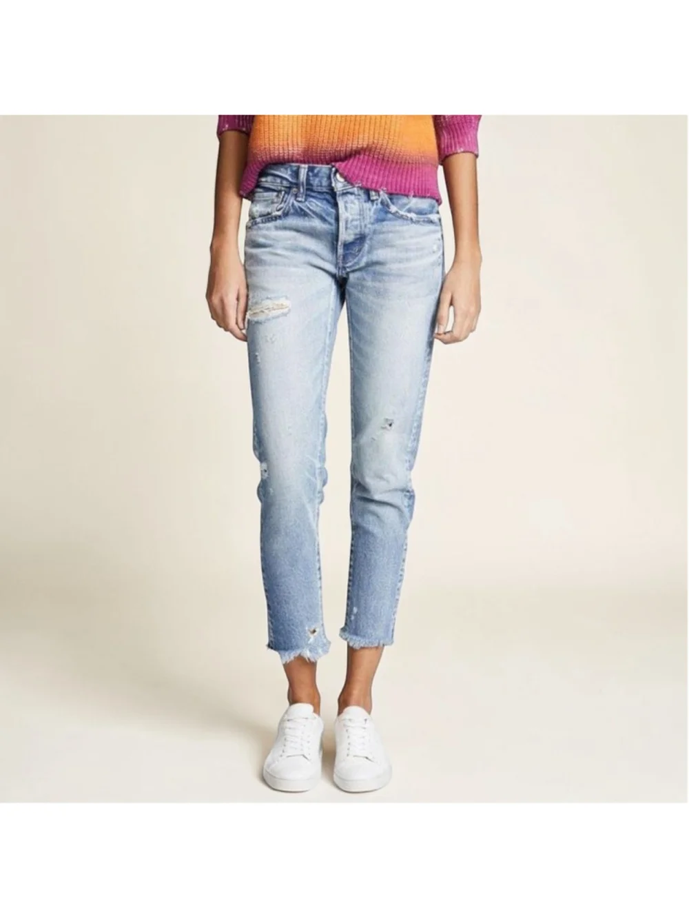 MOUSSY Vintage Keller Tapered Jeans Light Wash Denim Sz 28 - Picture 2 of 13